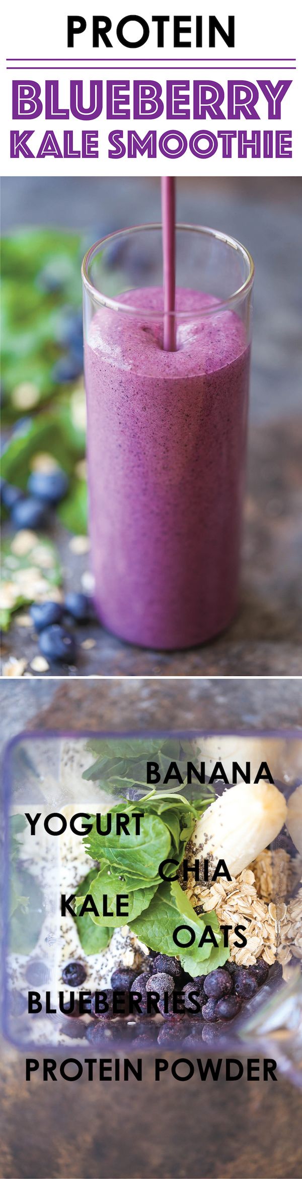 Protein Blueberry Kale Smoothie