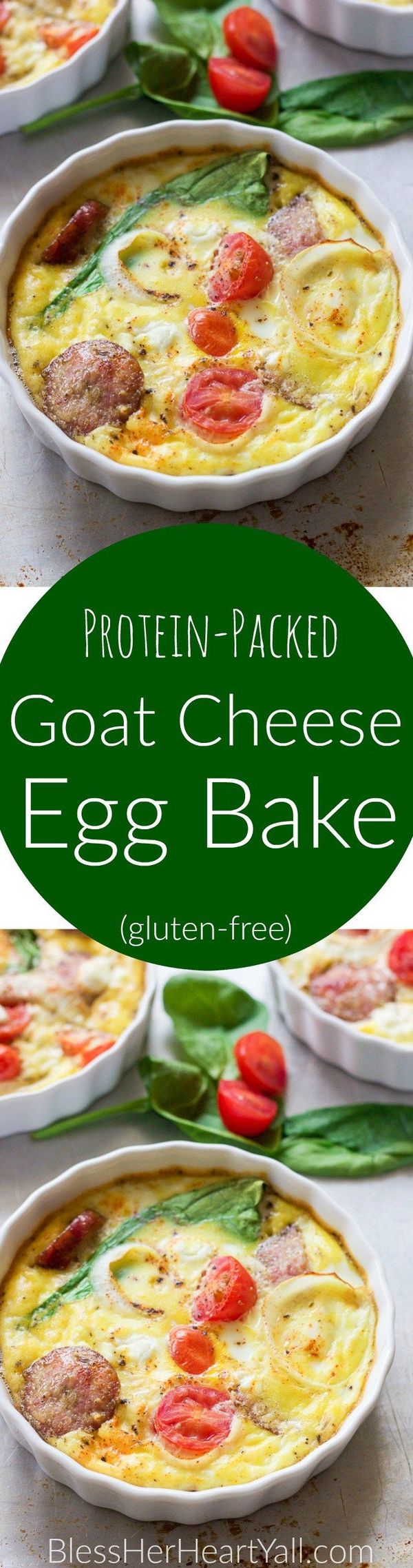 Protein Packed Goat Cheese Egg Bake