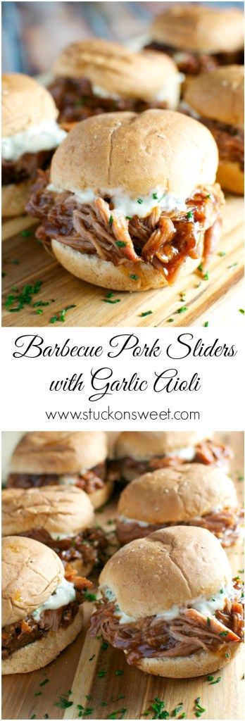 Pulled Pork Sliders with Garlic Aioli