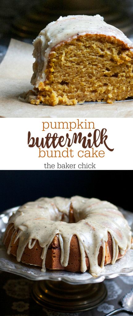 Pumpkin Buttermilk Bundt Cake with Brown Butter Icing