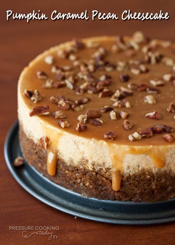 Pumpkin, Caramel, Pecan Cheesecake