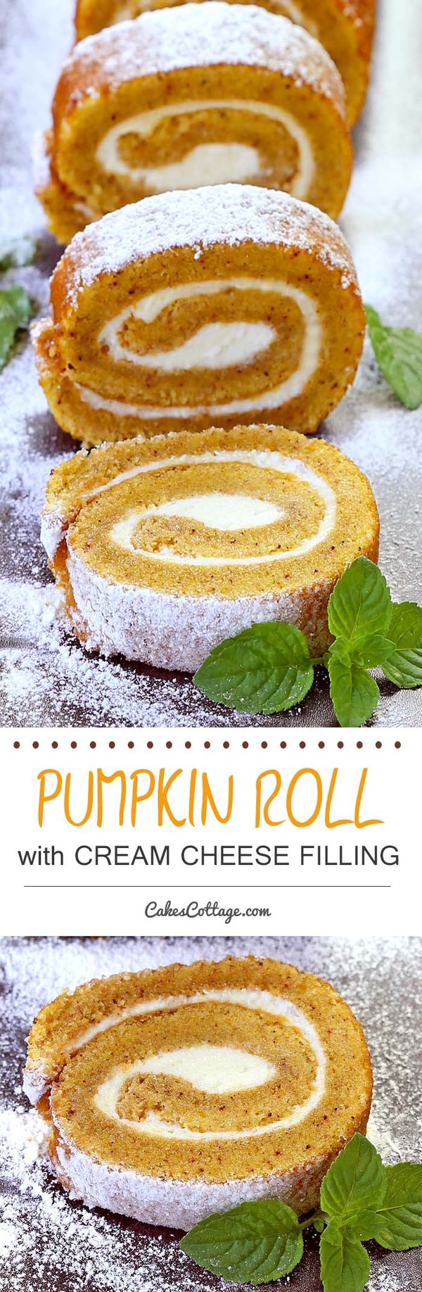 Pumpkin Roll with Cream Cheese Filling