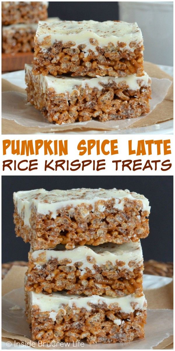 Pumpkin Spice Latte Krispie Treats