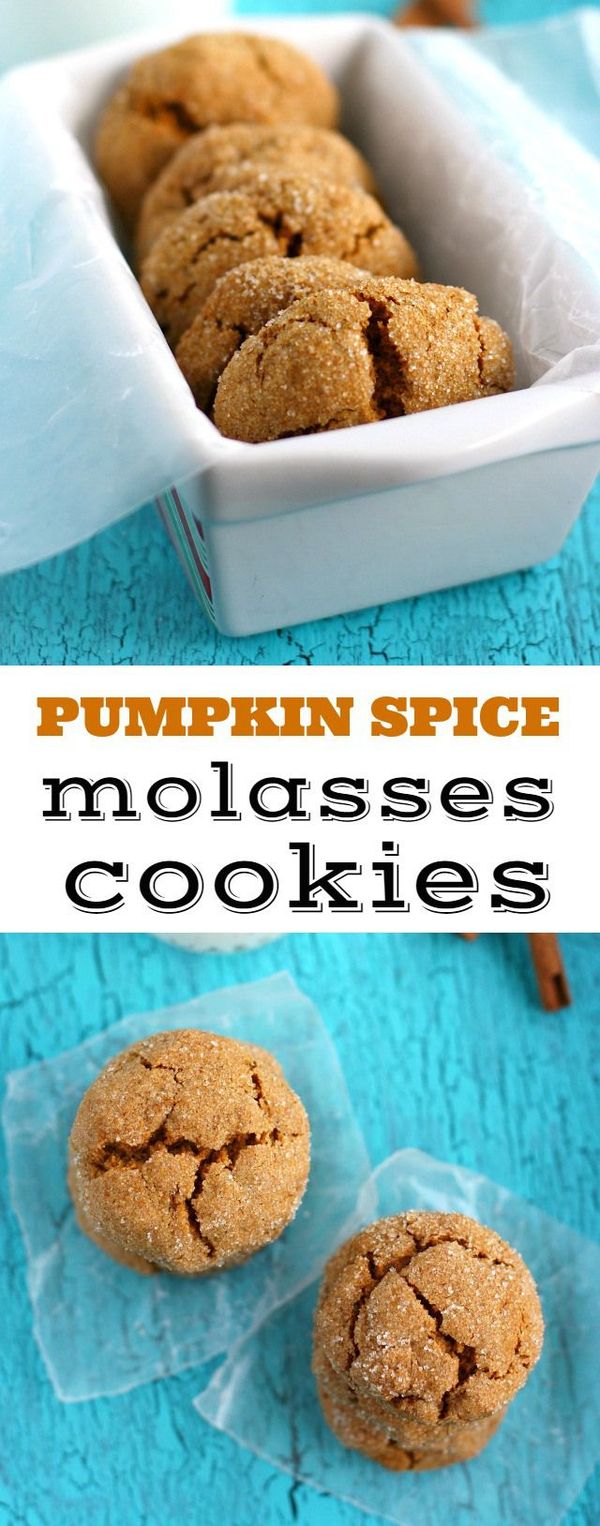 Pumpkin Spice Molasses Cookies