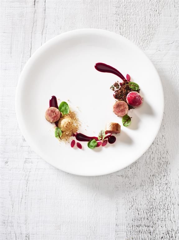 Quail Roulade with Beets and Smoked Apple for S Pellegrino Young Chef 2015