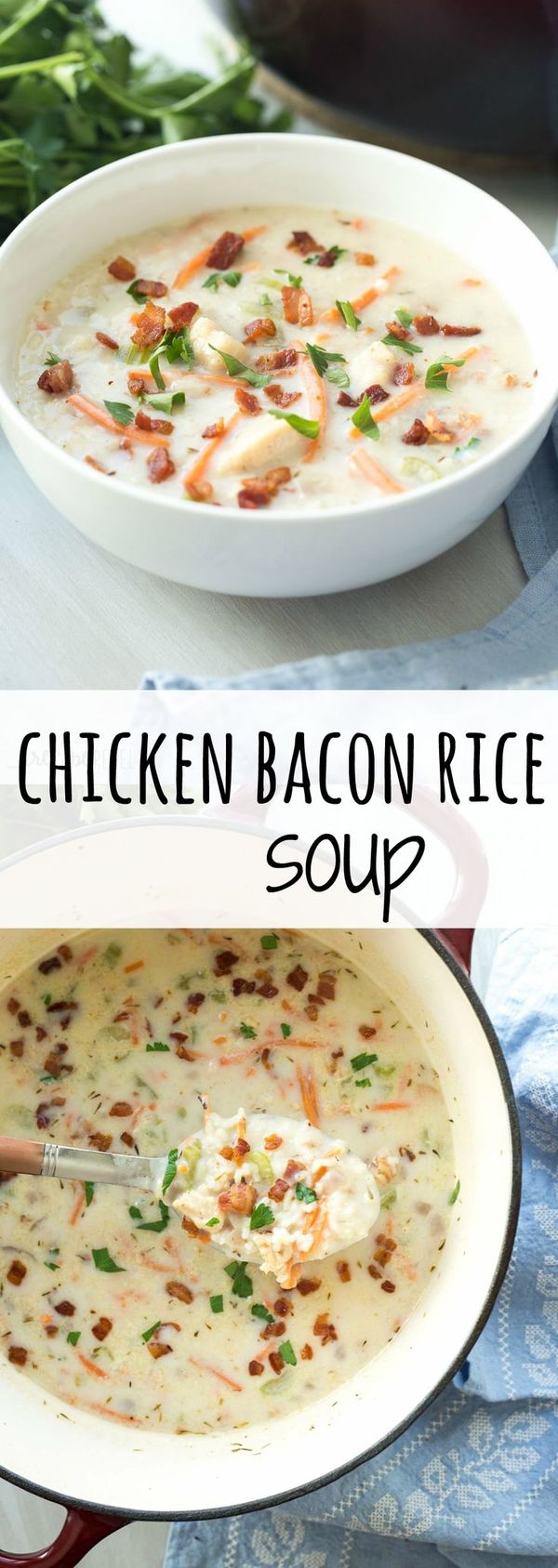 (Quick Chicken Bacon Rice Soup