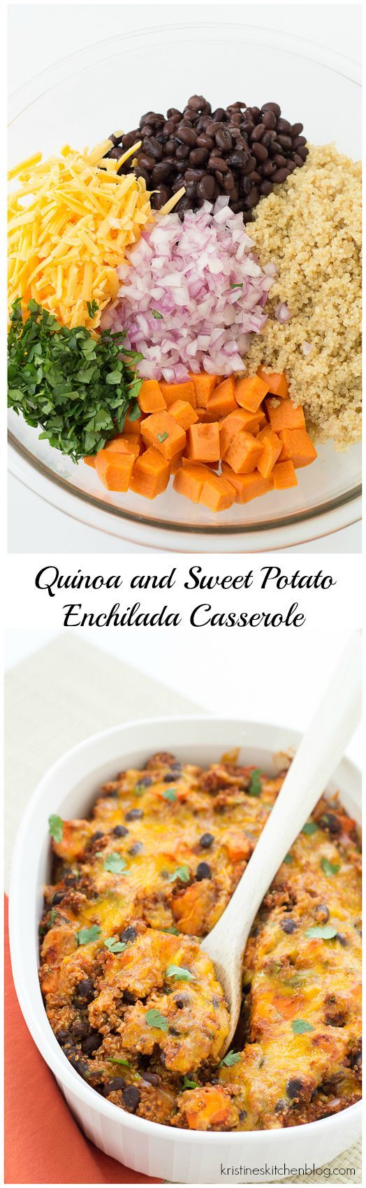 Quinoa and Sweet Potato Enchilada Casserole