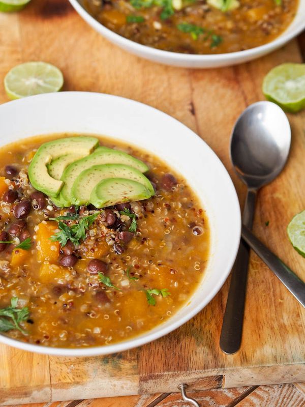 Quinoa Black Bean Pumpkin Soup (Gluten-Free, Vegan