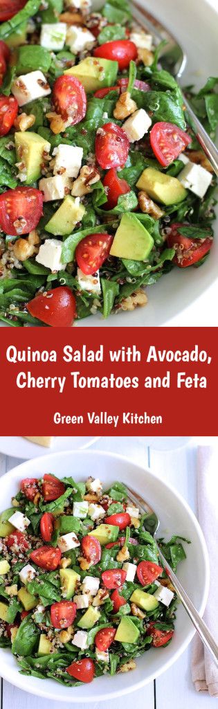 Quinoa Salad with Avocado, Cherry Tomatoes and Feta