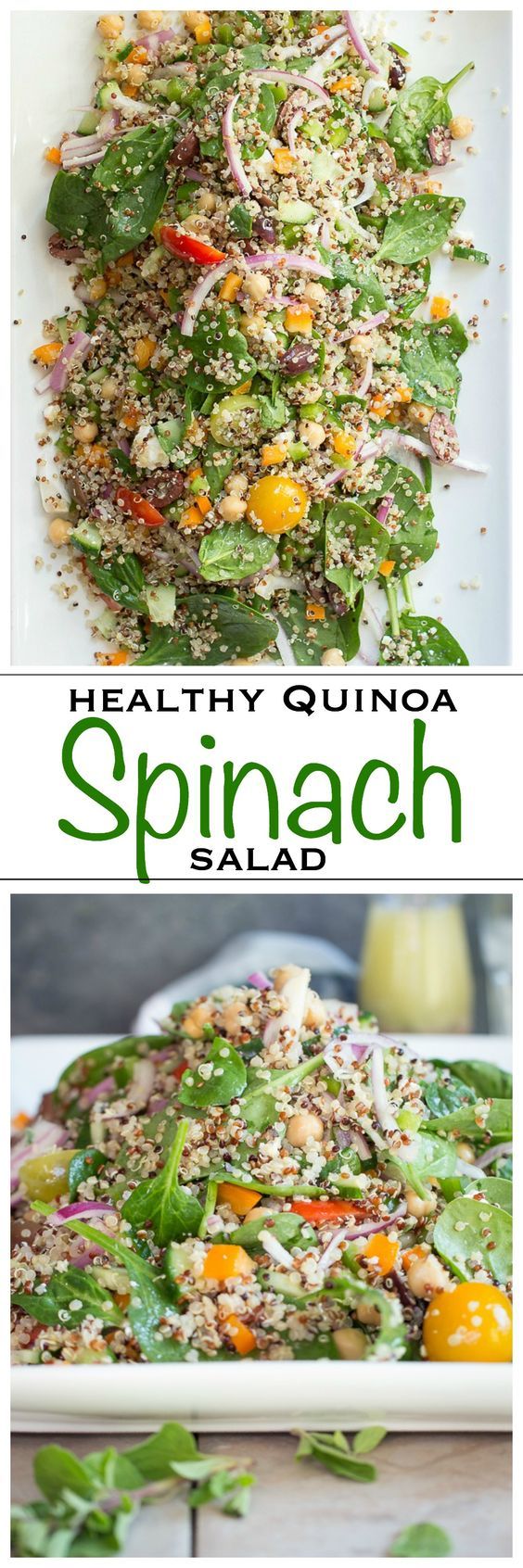 Quinoa Salad with Spinach and Red Wine Vinaigrette