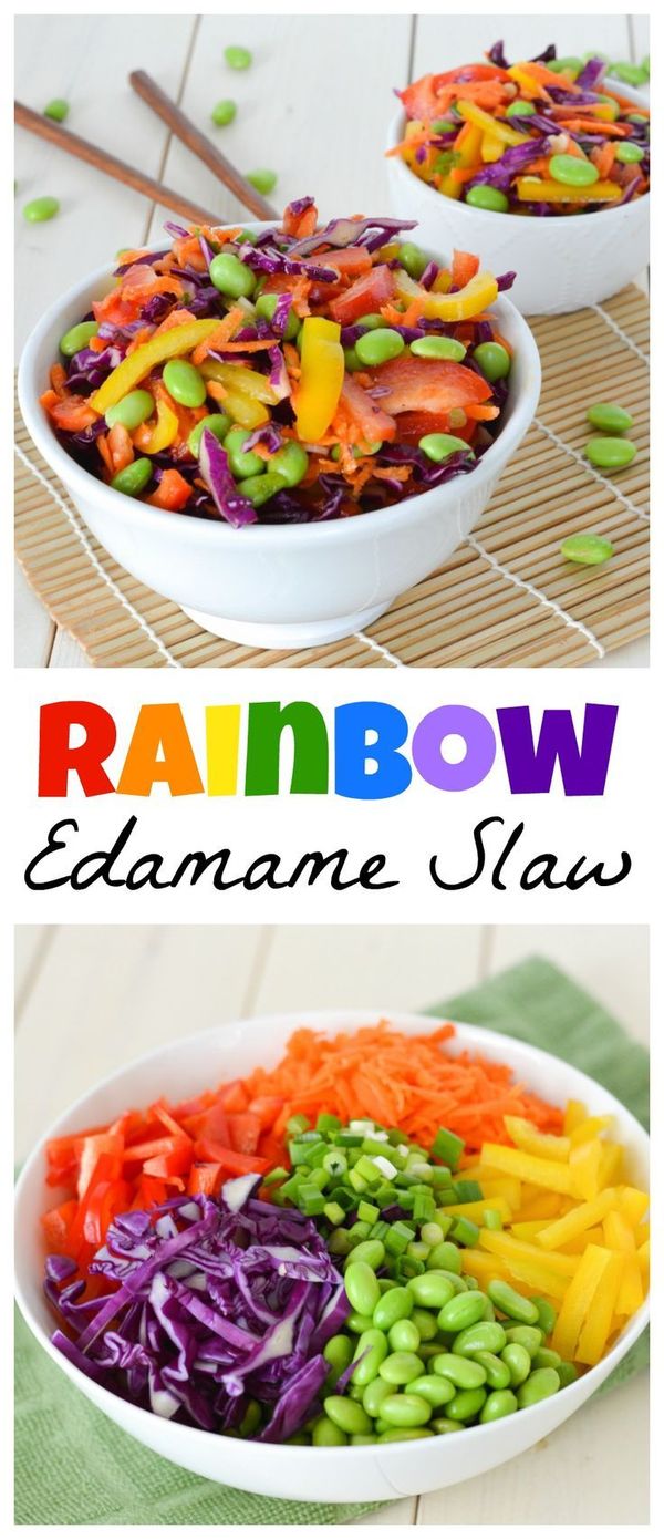 Rainbow Edamame Slaw