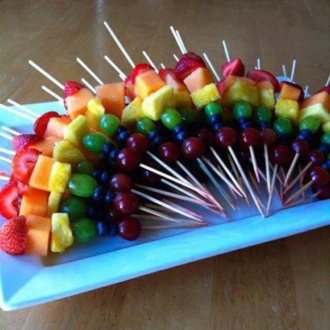 Rainbow Fruit Skewers