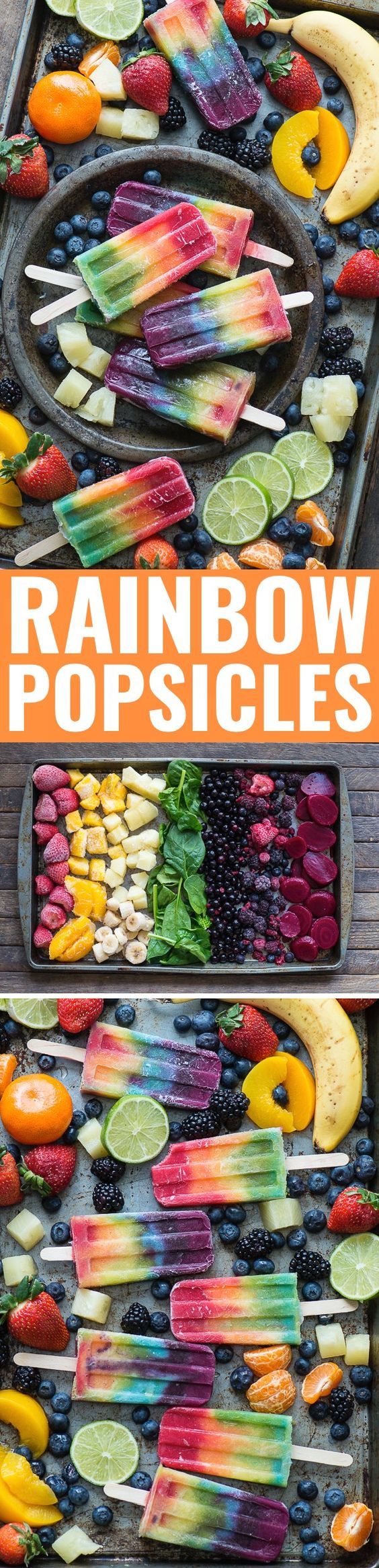 Rainbow Popsicles