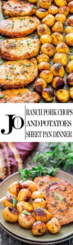 Ranch Pork Chops and Potatoes Sheet Pan Dinner