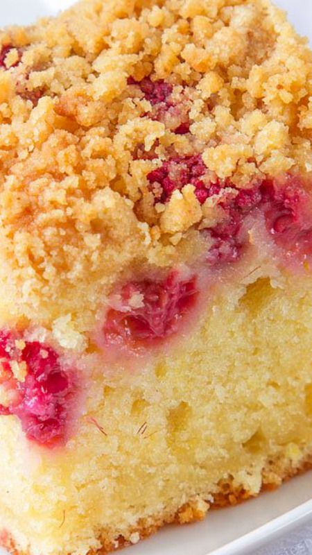 Raspberry and Lemon Crumb Cake