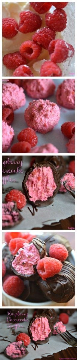 Raspberry Cheesecake Chocolate Truffles