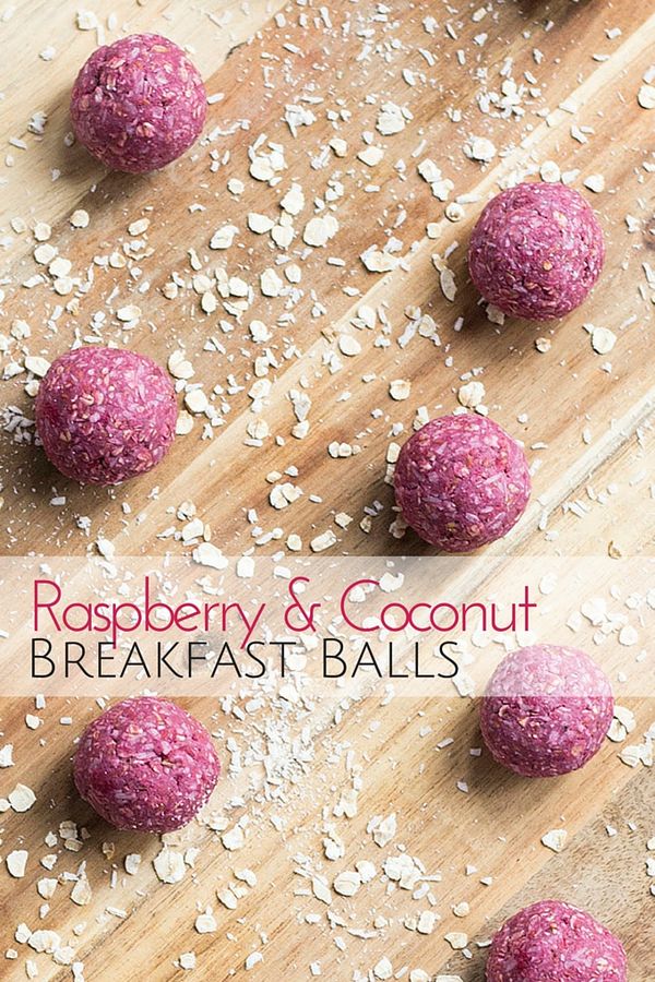 Raspberry Coconut Breakfast Balls