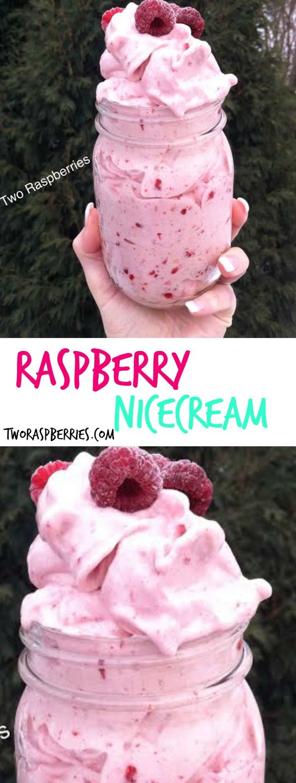 Raspberry Nice Cream for Valentine's Day