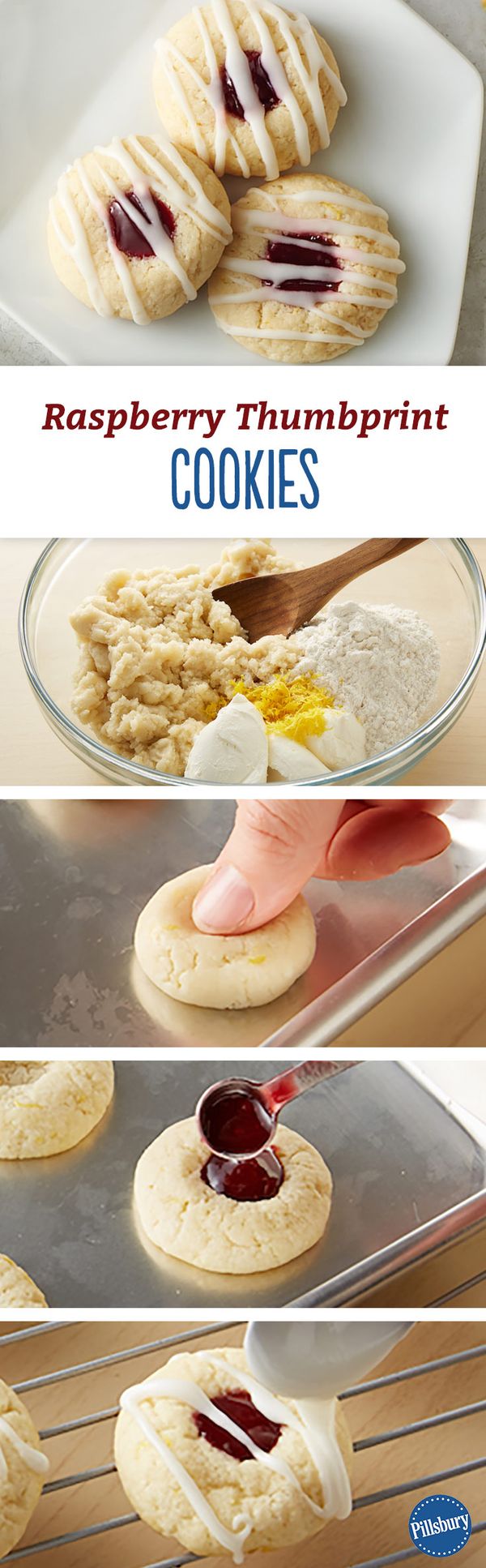 Raspberry Thumbprint Cookies