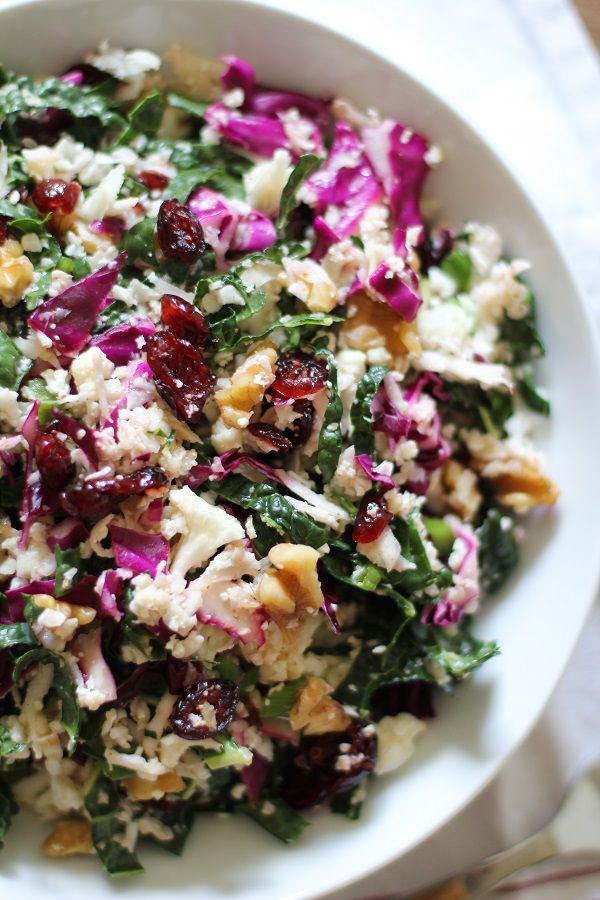 Raw Cauliflower Couscous with Kale