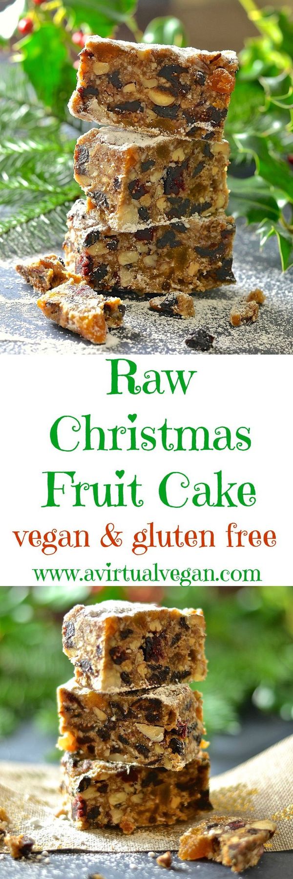 Raw Christmas Fruit Cake