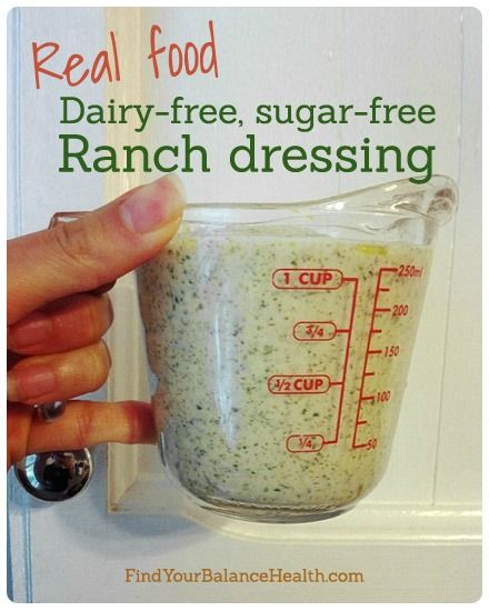 Real Food Ranch Dressing (Dairy-free, sugar-free