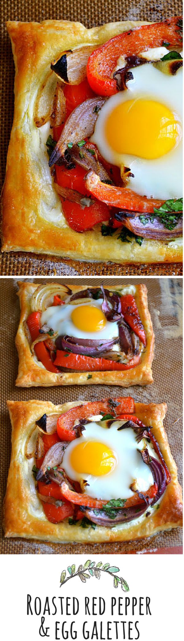 Red Pepper and Baked Egg Galettes