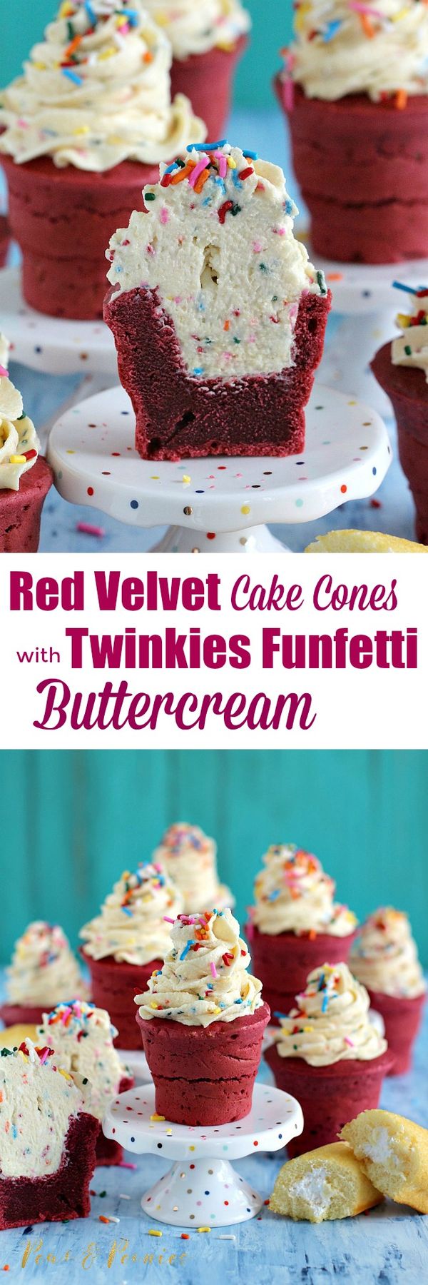 Red Velvet Cake Cone