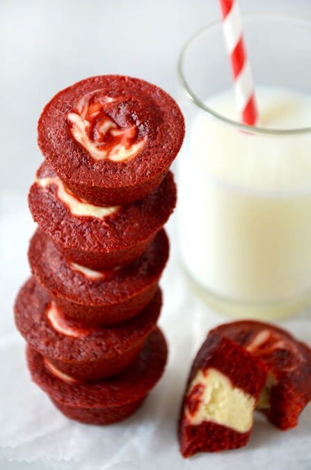 Red Velvet Cheesecake Brownie Bites