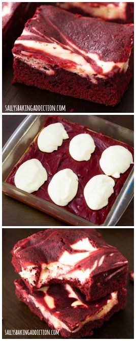 Red Velvet Cheesecake Swirl Brownies