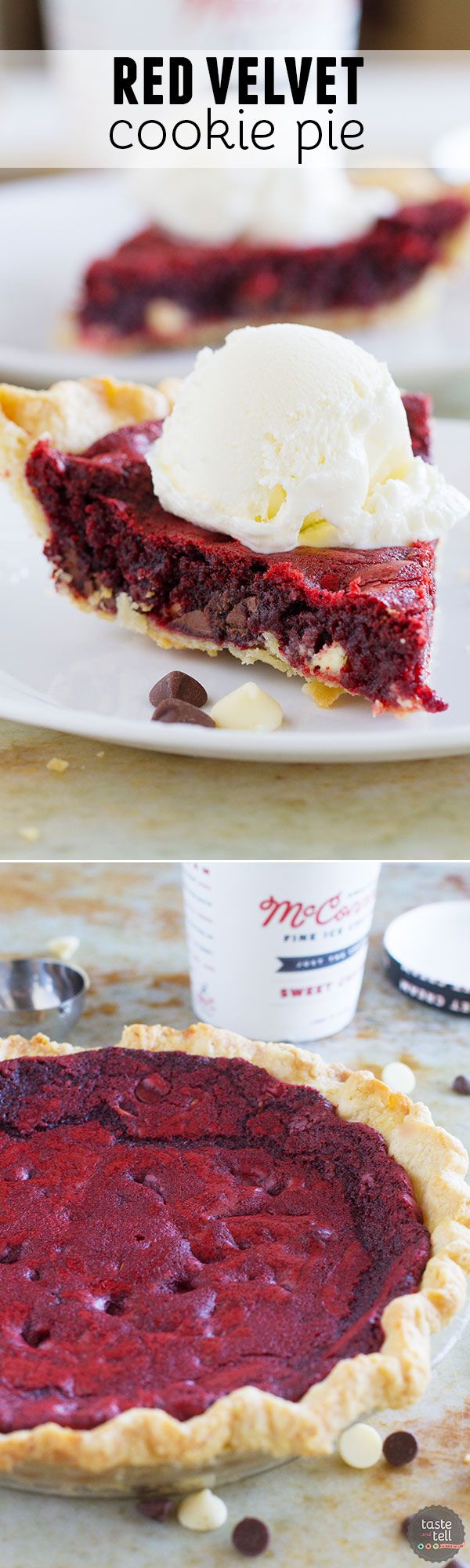 Red Velvet Cookie Pie