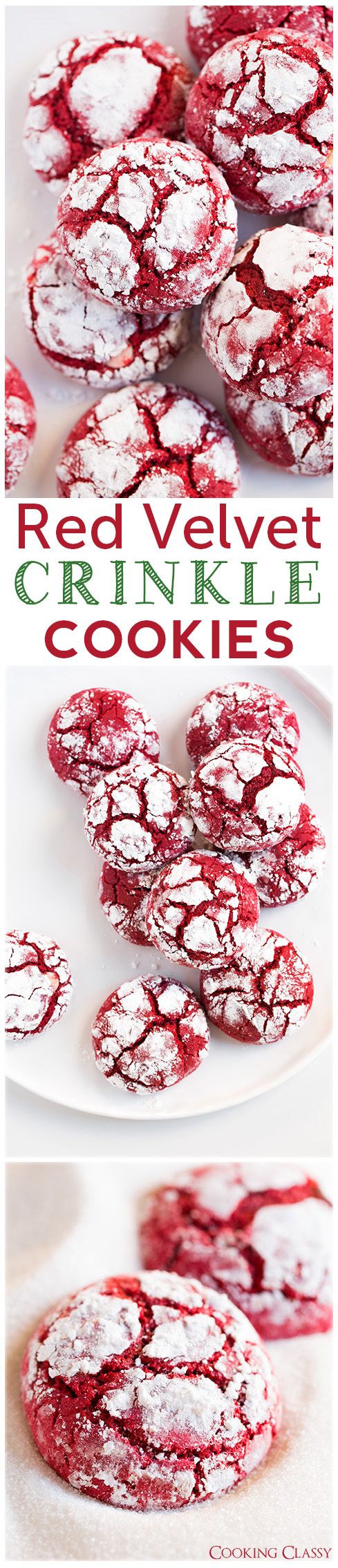 Red Velvet Crinkle Cookies