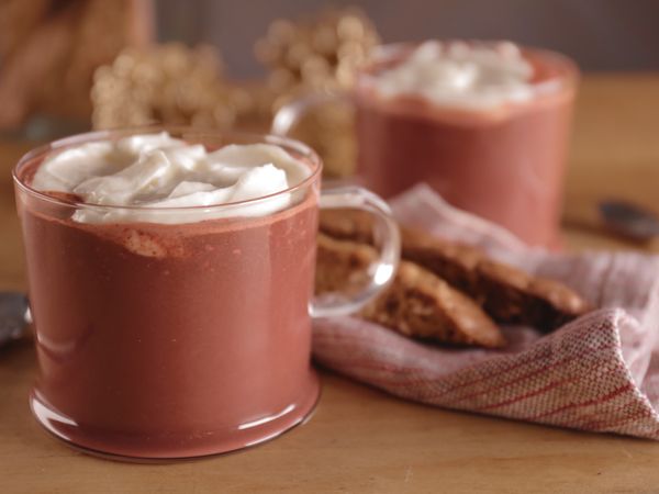 Red Velvet Hot Chocolate with Marshmallow Whipped Cream