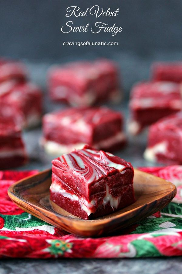 Red Velvet Swirl Fudge