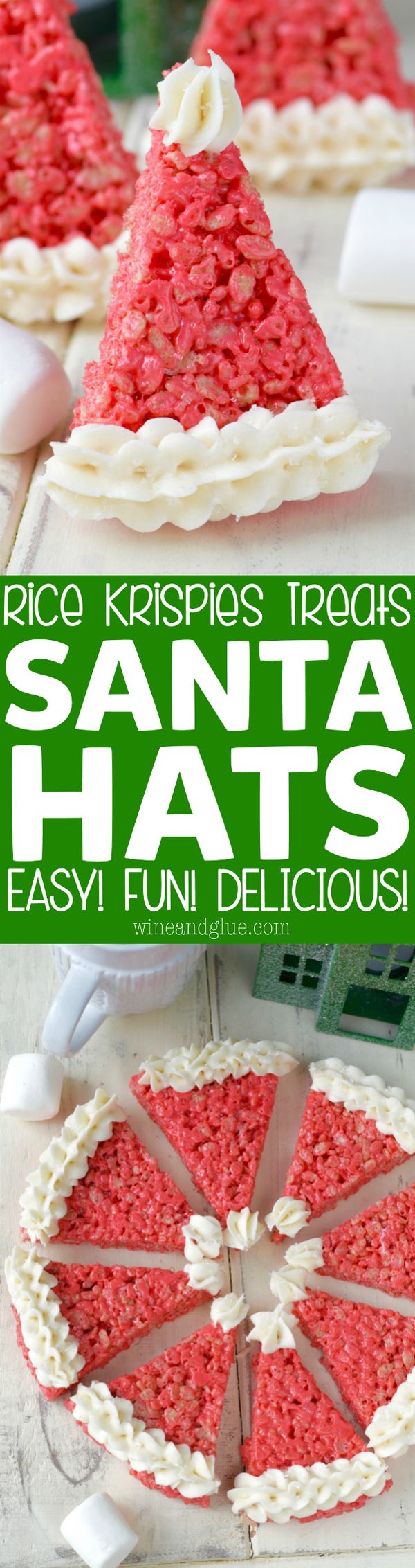 Rice Krispies Treats Santa Hats