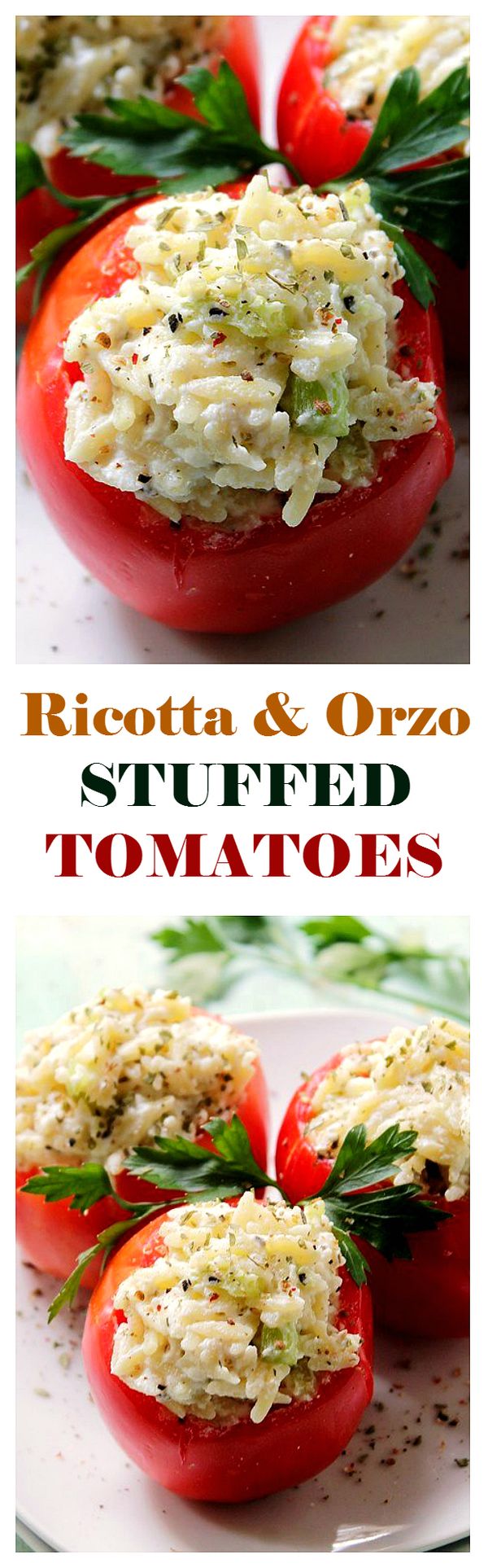 Ricotta and Orzo Stuffed Tomatoes