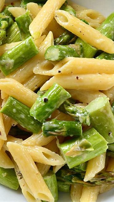 Roasted Asparagus and Garlic Penne