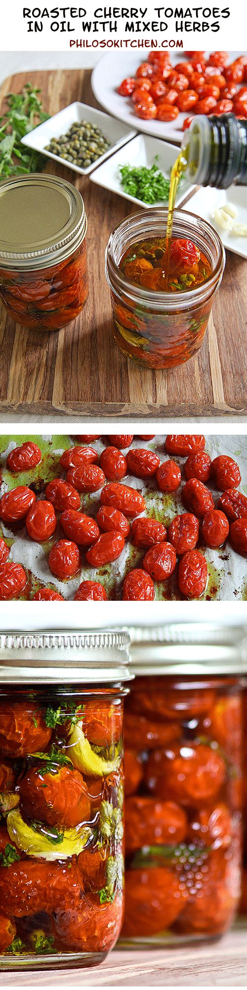 ROASTED CHERRY TOMATOES IN OIL with mixed herbs