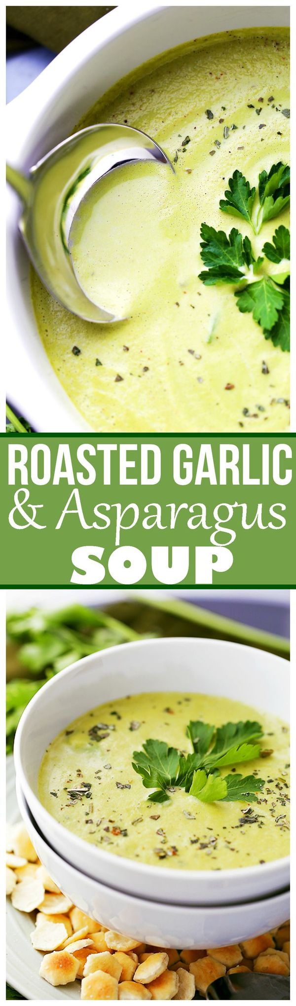 Roasted Garlic and Asparagus Soup