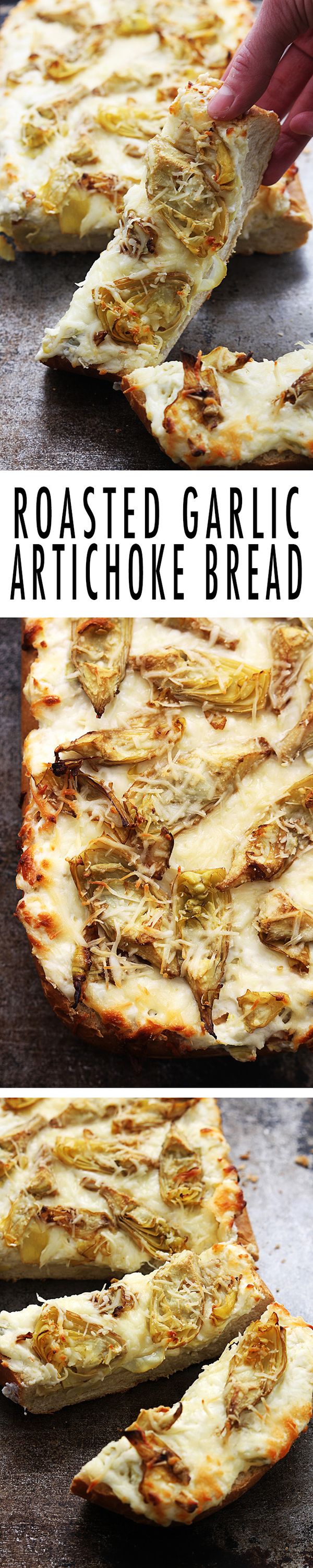 Roasted Garlic Artichoke Bread