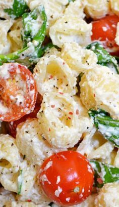 Roasted garlic pasta salad