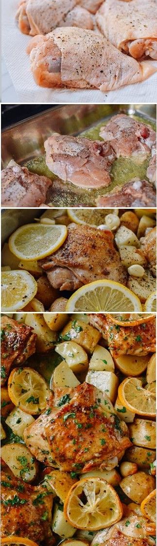 Roasted Lemon Chicken Thighs with Potatoes