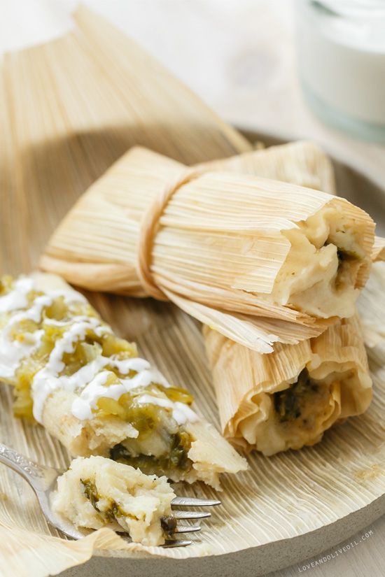 Roasted Poblano and Cheese Tamales