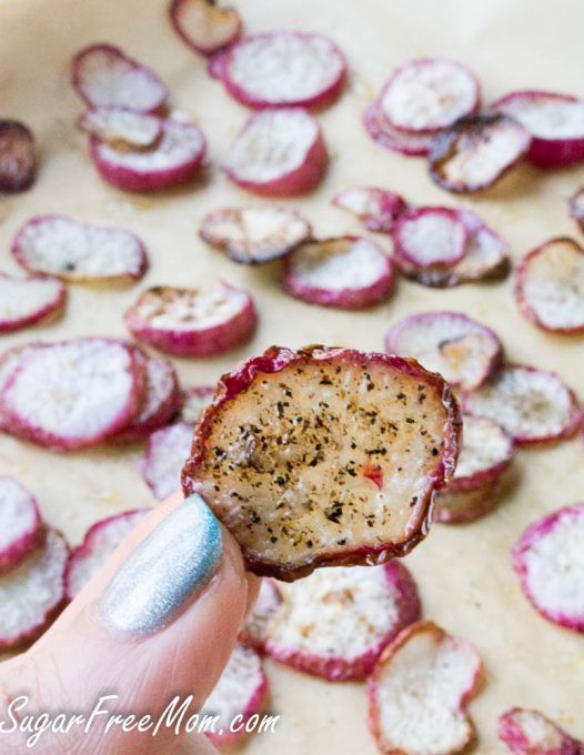 Roasted Salt & Pepper Radish Chips