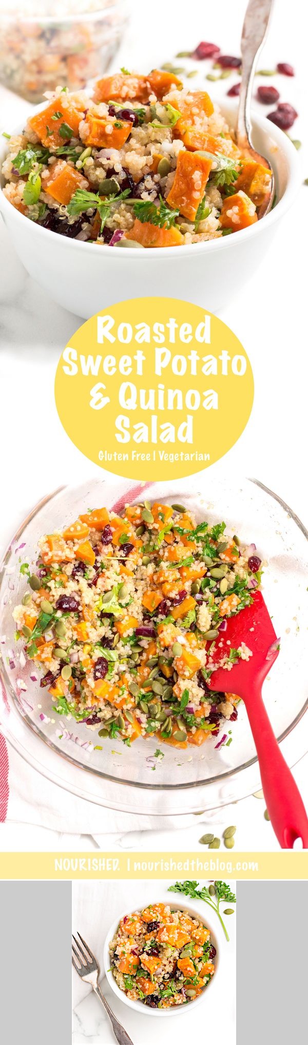 Roasted Sweet Potato Quinoa Salad with Zesty Lime Dressing