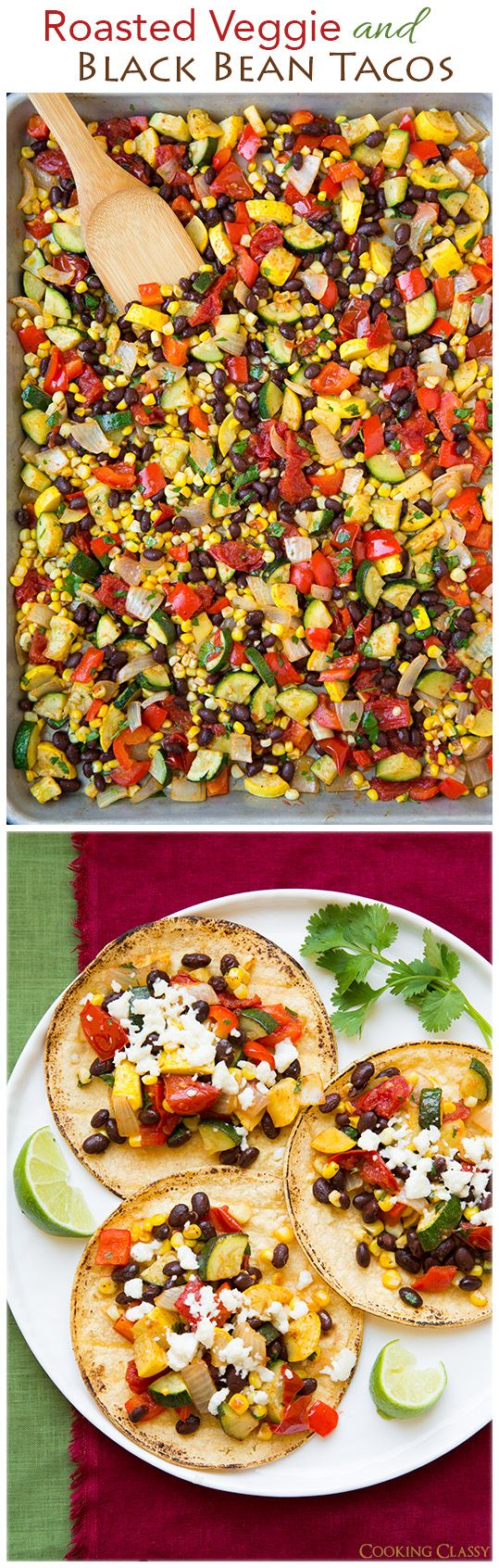 Roasted Veggie and Black Bean Tacos