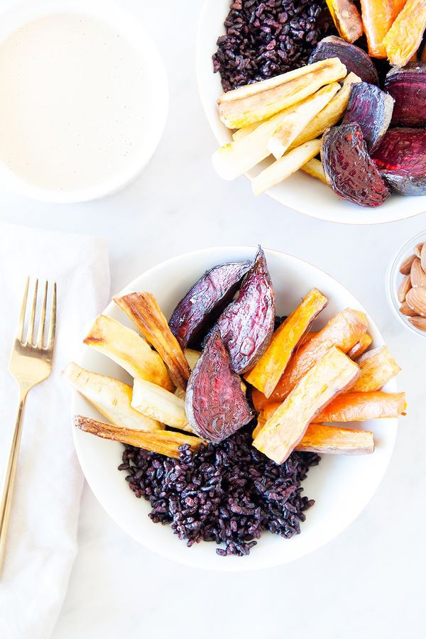 Root Veggie Buddha Bowls with Tahini Sauce