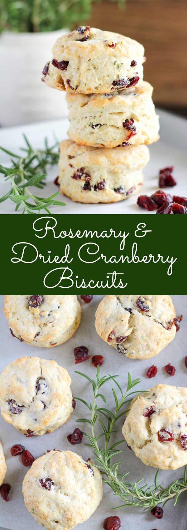 Rosemary and Dried Cranberry Biscuits