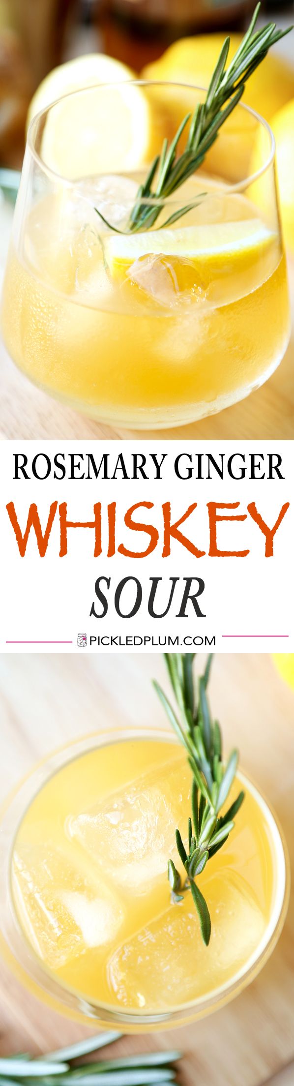 Rosemary Ginger Whiskey Sour