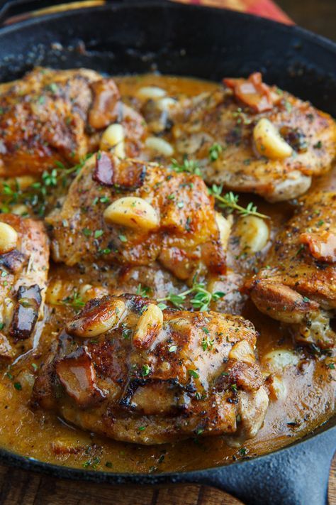 Rustic Roasted Garlic Chicken with Asiago Gravy